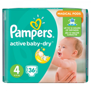 Pampers Active Baby Dry/4 36 szt