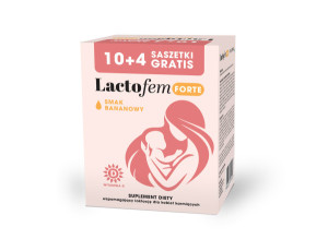 Lactofem Forte na wspomaganie laktacji smak bananowy 14 saszetek