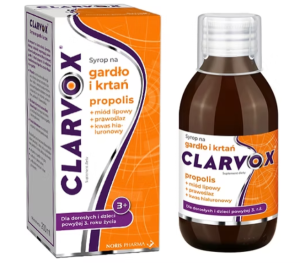Clarvox Syrop na gardło i krtań PROPOLIS 200 ml