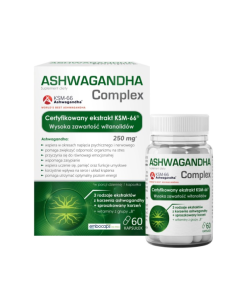Ashwagandha Complex KSM-66 wsparcie układu nerwowego  60 kapsułek