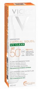 VICHY CAPITAL SOLEIL 50+ UV CLEAR fluid matujacy  40 ml