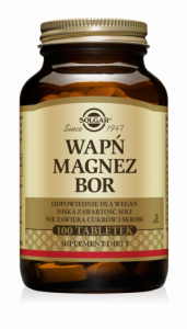 SOLGAR Wapń Magnez + Bor x 100 tabl.