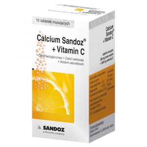 Calcium Sandoz + Vit. C x 10 tabl.musuj.