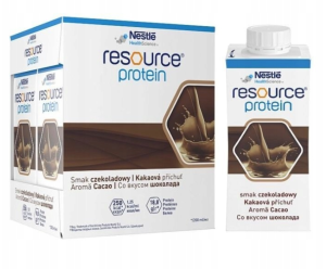 Nestlé Resource Protein Preparat odżywczy  smak czekoladowy 800 ml (4 x 200 ml)