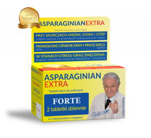 Asparaginian Extra, magnez z potasem,  50 tabletek