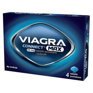 Viagra Connect Max, sildenafil 50 mg, 4 tabletki powlekane