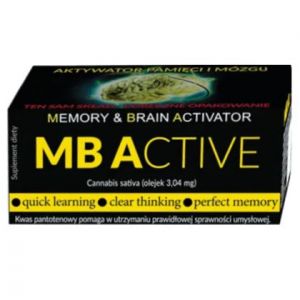 MB Active, aktywator pamięci, olej z konopi, 20 tabletek