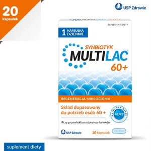 Multilac 60+, 20 kapsułek probiotyk dla seniorów