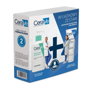 CeraVe Face Care Zestaw XMass Żel oczyszczający 236 ml + krem nawilżający do twarzy 52 ml
