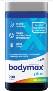 Bodymax Plus żeń-szeń na odporność i energię 200 tabletek