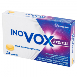 Inovox Express smak miodowo-cytrynowy 24 pastylki do ssania