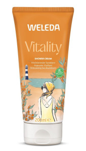 WELEDA Vitality Kremowy płyn pobudzający  pod prysznic z rokitnikiem  200 ml