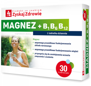 MAGNEZ + B1 B6 B12 Zyskaj Zdrowie 30 tabletek