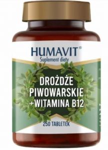 HUMAVIT Drożdże Piwowarskie + Witamina B12 250 tabletek