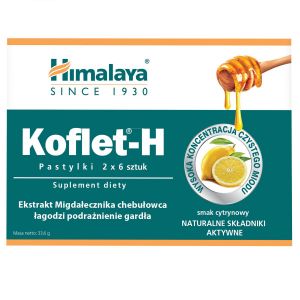 HIMALAYA Koflet-H Cytryna 12 pastylek.