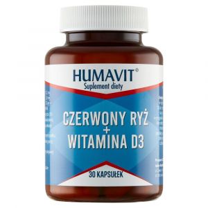 HUMAVIT Czerwony Ryż + witamina D3  30 kaps.