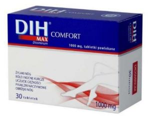 DIH MAX COMFORT - na żylaki, bóle, ciężkość nóg, 30 tabletek powlekanych