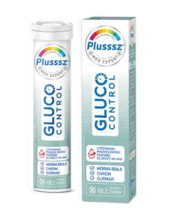 Plusssz Gluco Control  prawidłowy poziom cukru chrom morwa biała 20 tabletek