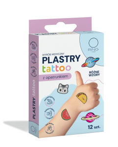 Ring Plastry opatrunkowe tatuaże  TATTOO 12 sztuk