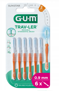 GUM Trav-Ler Szczoteczki  międzyzębowe 0,9mm 6 sztuk