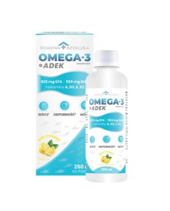 Domowa Apteczka Omega 3 + ADEK olej smak cytrynowy 250ml