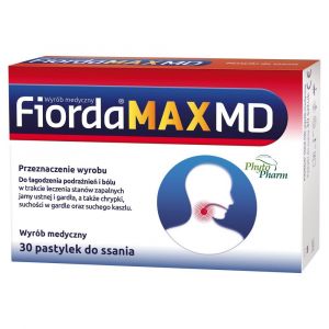Fiorda MAX MD  na ból gardła  30 pastylek