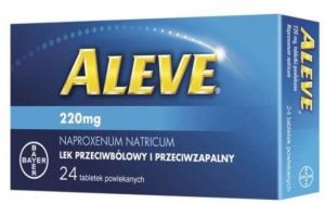 Aleve (Naproxenum natricum) 0,22 g 24 tabletek