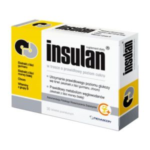 INSULAN - Prawidłowy poziom glukozy/cukru 30 tabletek