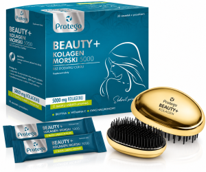 Protego Beauty Kolagen Morski 5000 jabłko-ananas 30 saszz. + SZCZOTKA GRATIS