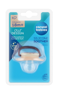 Canpol babies Smoczek uspakajający silikon 18m+ anatomiczny NIGHT DREAMS róż 22/502 1 sztuka
