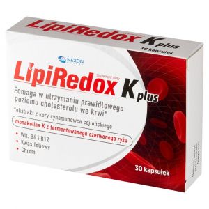 LipiRedox K plus na cholesterol  30 kapsułek