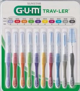 GUM Trav-Ler Szczoteczki międzyzębowe MIX 10 rozmiarów