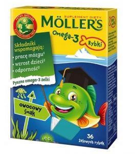 Mollers Omega-3 Rybki owocowe  żelki 36szt.