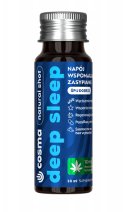 Cosma Cannabis Deep Sleep Wieczorny shot na spokojny sen z melatoniną i CBN 50 ml