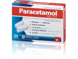 Paracetamol 500mg x 20 tabl. Polfa Łódź