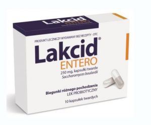 Lakcid ENTERO - leczenie ostrych biegunek, 0,25g, 10 kapsułek