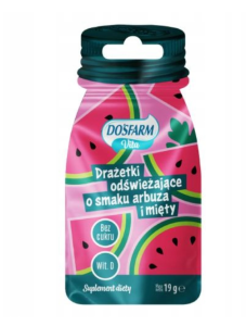 DOSFARM Vita Drażetki mięta/arbuz bez CUKRU 19g