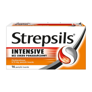Strepsils Intensive bez cukru pomarań.x16
