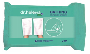 KEJ Rękawice nawilżane myjące ultramiękkie z aloesem 12 sztuk