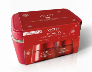 Vichy Liftactiv Collagen Specialist 16 Zestaw  Xmass Krem na dzień i  na noc + kosmetyczka