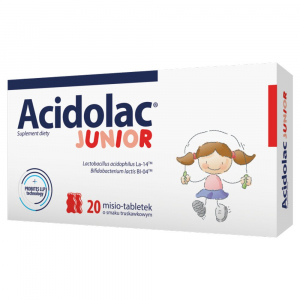 Acidolac Junior o sm.truskawkowym 20tabl.