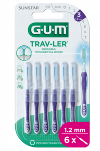 GUM Trav-Ler Szczoteczki międzyzębowe 1,2mm 6 sztuk