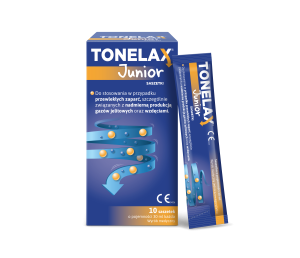 Tonelax Junior na zaparcia  i wzdęcia u dzieci 10 saszetek