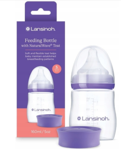 LANSINOH Natural Wave Butelka ze smoczkiem S 1+m+160 ml