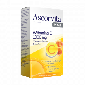 Ascorvita MAX 30 tabletek o przedłużonym uwalnianiu