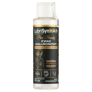 LubriSyn HA+ Kwas hialuronowy wysokocząsteczkowy skóra włosy smak winogronowy 70 ml