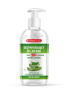 CLEAN HANDS Antybakteryjny żel do rąk z aloesem i prowitaminą B5 500 ml