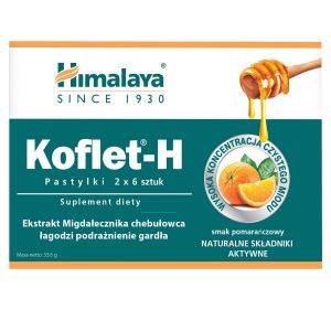 HIMALAYA Koflet-H Pomarańcza 12 pastylek