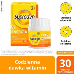 Supradyn Energia 30 tabletek dla wsparcia energii i zdrowia