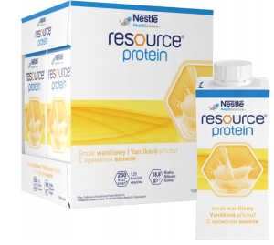 Nestle Resource Protein smak waniliowy żywność medyczna 4 x 200ml